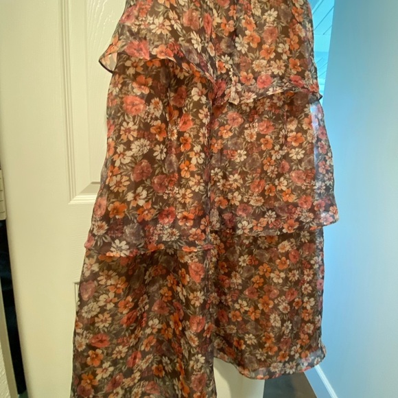 Lost & Wander Women’s Floral Ruffle Tiered  Botanique Midi Dress NEW size 12 - Picture 14 of 16
